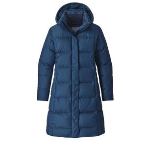 Patagonia Women's Navy Hooded Puffer Coat